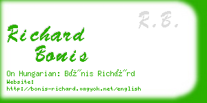 richard bonis business card